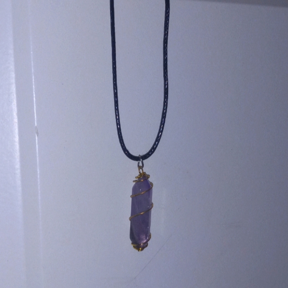 Amythiest crystal necklaces